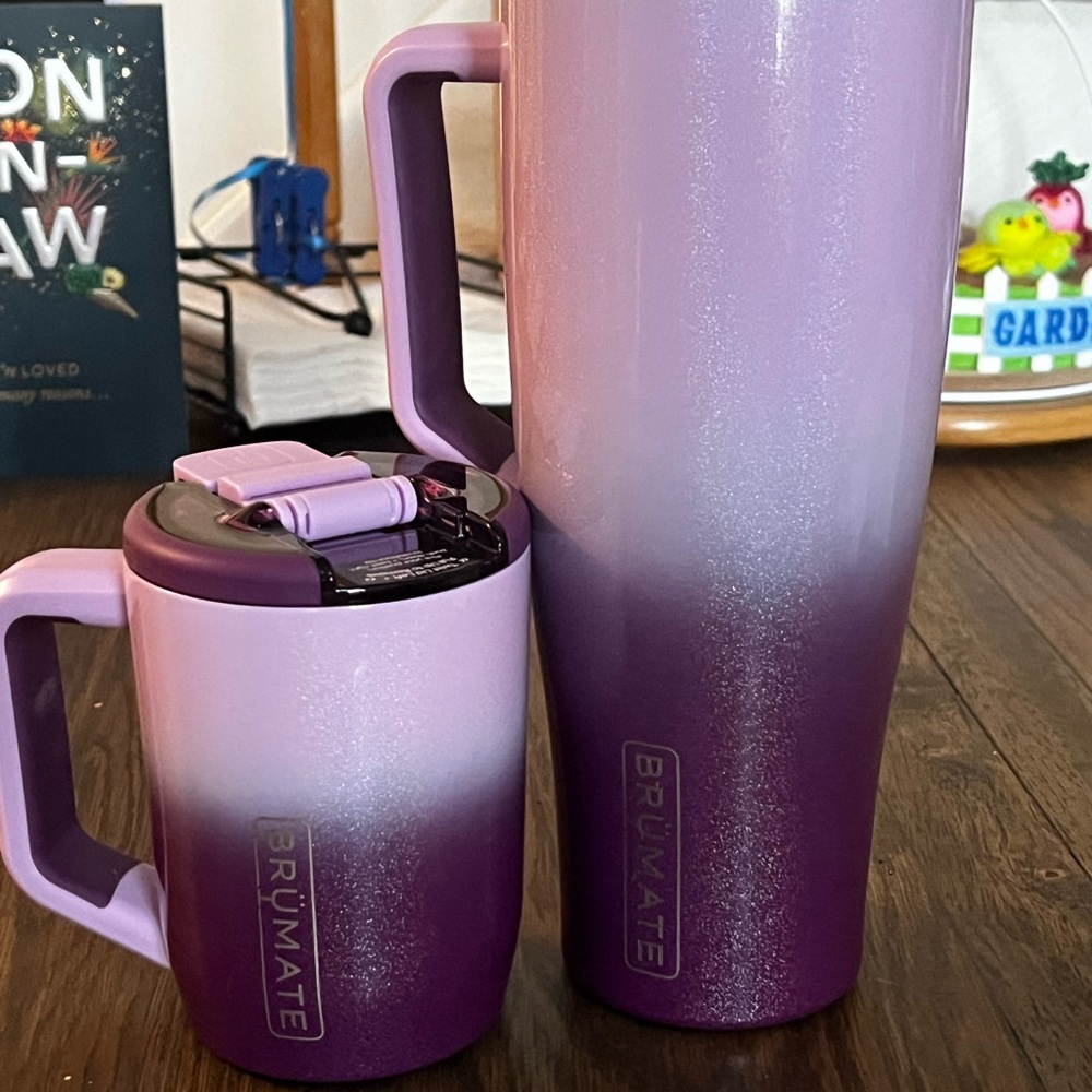 Brumate Ombre Lavender-Purple “purple crush” Travel Mug & 40oz Tumbler Set
